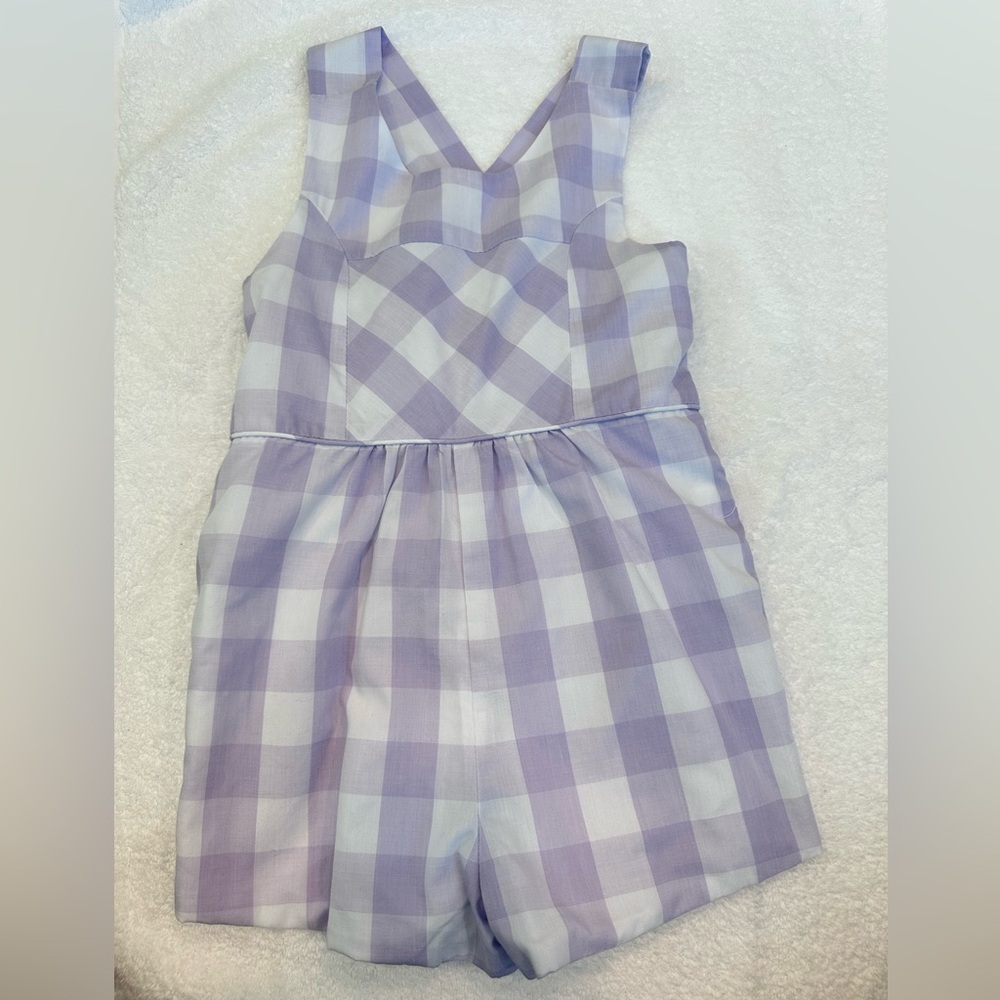 TBBC Reagan Romper Lauderdale Lavender Chattanooga Check Size 5 NWOT